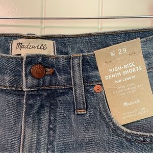 NWT Madewell Denim Shorts Size 29